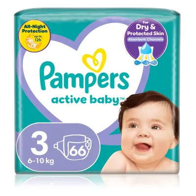 Pampers Active Baby Size 3 jednorázové pleny 6-11 kg 66 ks