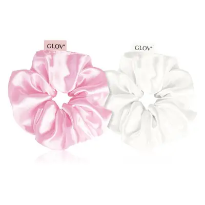 GLOV Satin Scrunchies S gumičky do vlasů Beige/Pink 2 ks