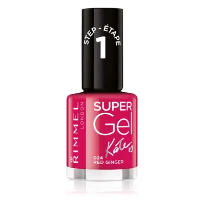 Rimmel Super Gel By Kate gelový lak na nehty bez užití UV/LED lampy odstín 024 Red Ginger 12 ml