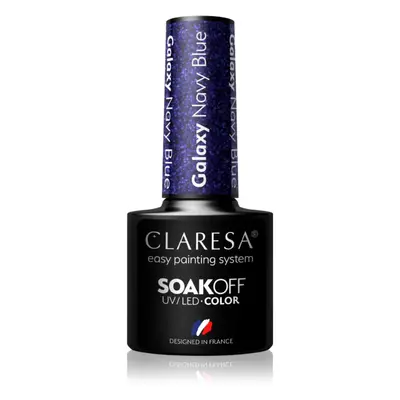 Claresa SoakOff UV/LED Color Galaxy gelový lak na nehty odstín Navy Blue 5 g