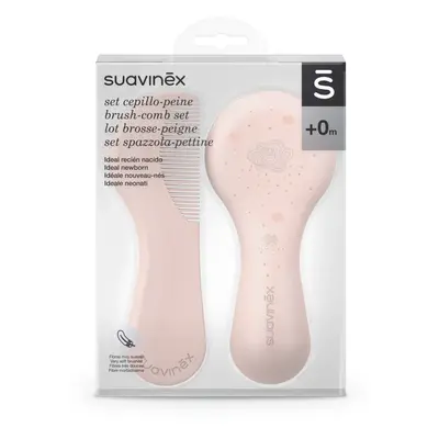 Suavinex Tigers Brush-comb Set sada pro děti od narození Pink 2 ks