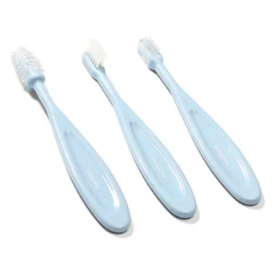 BabyOno Toothbrush zubní kartáček pro děti Blue 3 ks