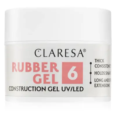 Claresa Rubber Gel Construction Gel UV/LED gelový lak pro prodloužení nehtů odstín 06 12 g