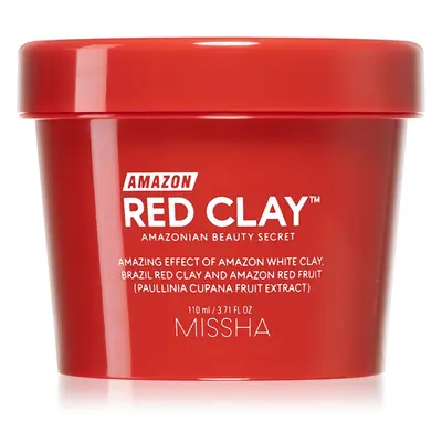 Missha Amazon Red Clay™ čisticí maska pro redukci kožního mazu a minimalizaci pórů s jílem 110 m