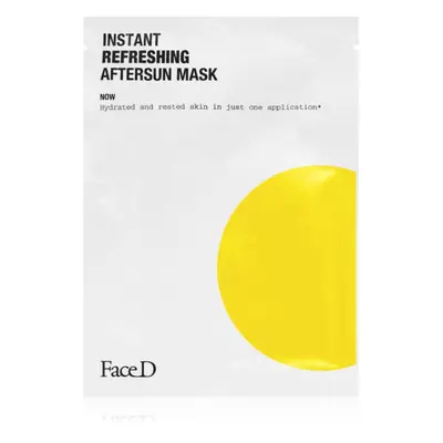 Face D Instant Refreshing Aftersun Mask zklidňující a hydratační maska po opalování 1 ks