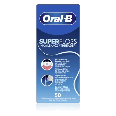 Oral B Super Floss dentální nit na rovnátka a implantáty 50 ks