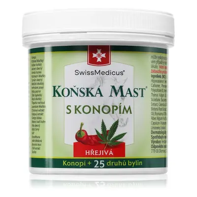 SwissMedicus Koňská mast s konopím hřejivá mast 250 ml