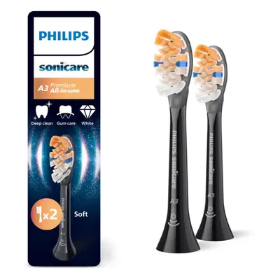 Philips Sonicare Premium All-in-One HX9092/88 náhradní hlavice pro zubní kartáček Black 2 ks