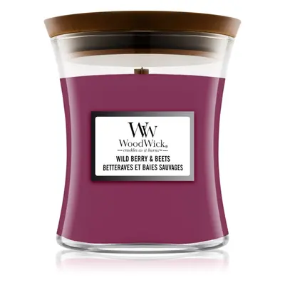 Woodwick Wild Berry & Beets vonná svíčka s dřevěným knotem 275 g