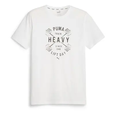 Puma GRAPHIC TEE Pánské triko, bílá, velikost