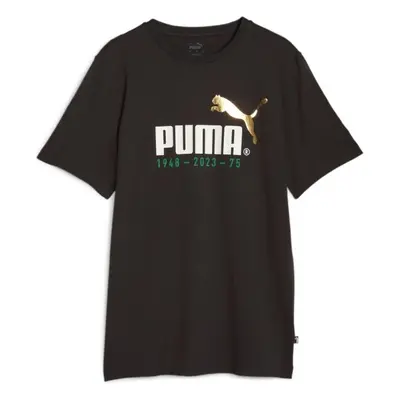 Puma LOGO CELEBRATION TEE Pánské triko, černá, velikost