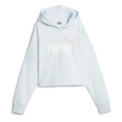 Puma ESSENTIALSENTIALS LOGO HOODIE Dívčí mikina, světle modrá, velikost