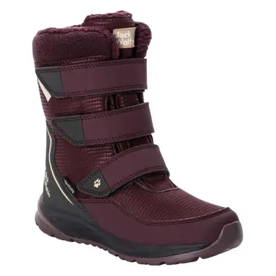 Jack Wolfskin POLAR BOOT TEXAPORE HIGH VC K Dětská zimní obuv, vínová, velikost