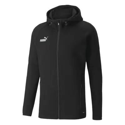 Puma TEAMFINAL CASUALS FULL-ZIP HOODIE Pánská mikina, černá, velikost