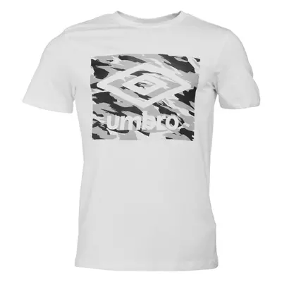 Umbro CAMO BOX LOGO GRAPHIC TEE Pánské triko, bílá, velikost