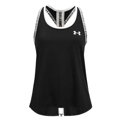 Under Armour KNOCK OUT Dívčí tílko, černá, velikost