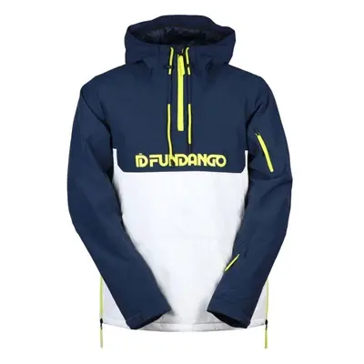 FUNDANGO BURNABY LOGO ANORAK Pánská lyžařská/snowboardová bunda, bílá, velikost