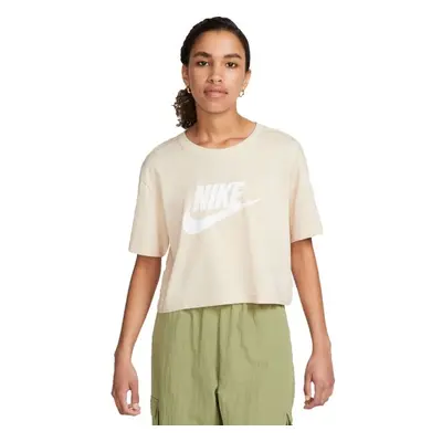 Nike SPORTSWEAR ESSENTIAL ICON FUTURA Dámské tričko, béžová, velikost