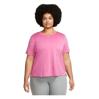 Nike ONE DRI-FIT Dámské sportovní tričko plus size, růžová, velikost