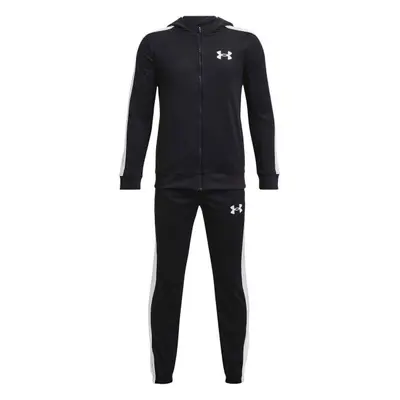 Under Armour KNIT HOODED TRACK SUIT Chlapecká tepláková souprava, černá, velikost