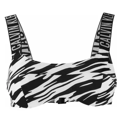 Calvin Klein INTENSE POWER-BRALETTE-UW-PRINT Dámská plavková podprsenka, černá, velikost