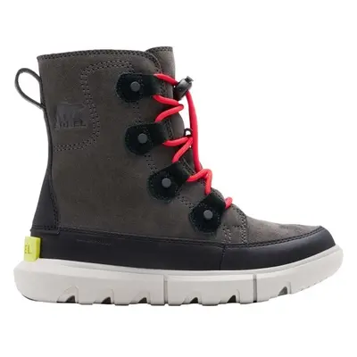 Sorel YOUTH SOREL EXPLORER LACE WP Dětská zimní obuv, tmavě šedá