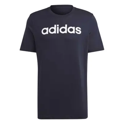 adidas LINEAR TEE Pánské tričko, tmavě modrá, velikost