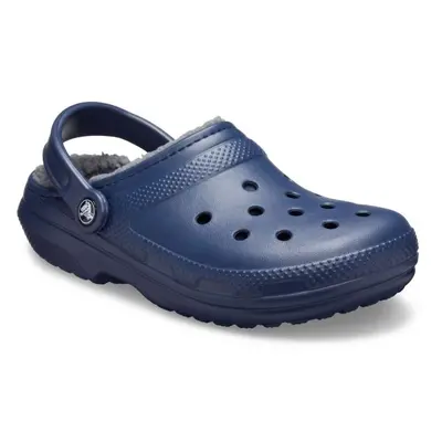 Crocs CLASSIC FUZZ LINED CLOG Dámské nazouváky, tmavě modrá