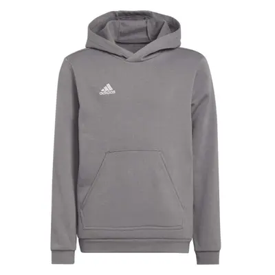 adidas ENTRADA SWEAT HOODIE Juniorská fotbalová mikina, šedá, velikost