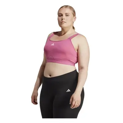 adidas TLRD Dámská podprsenka v plus size, růžová, velikost