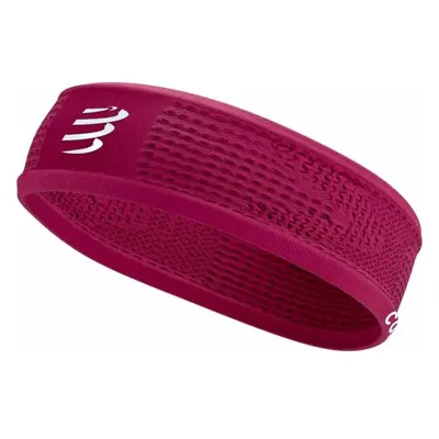 Compressport THIN HEADBAND ON/OFF Sportovní funkční čelenka, vínová, velikost