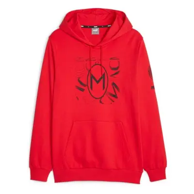 Puma ACM FOOTBALLCORE GRAPHIC HOODIE Pánská fotbalová mikina, červená, velikost