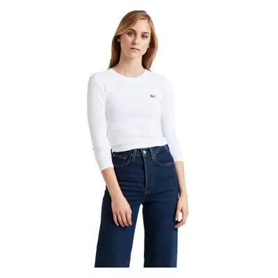 Levi's® LS BABY TEE Dámské triko s dlouhým rukávem, bílá, velikost