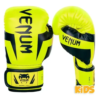 Venum ELITE BOXING GLOVES KIDS - EXCLUSIVE FLUO Dětské boxerské rukavice, reflexní neon, velikos