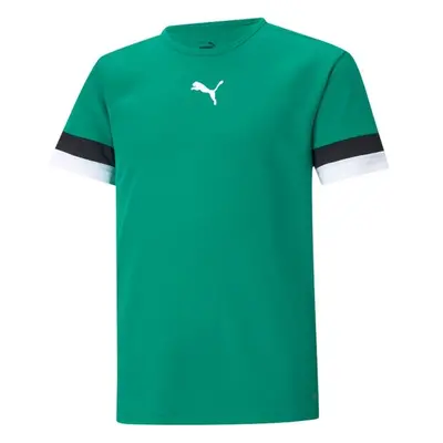 Puma TEAMRISE JERSEY TEE Dětské fotbalové triko, zelená, velikost