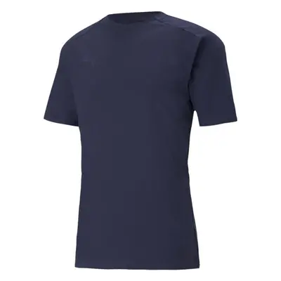 Puma TEAMCUP CASUALS TEE Fotbalové triko, tmavě modrá, velikost