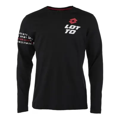 Lotto LOGO DUE II LONG SLEEVE TEE Pánské tričko, černá, velikost