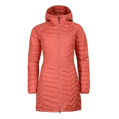 Columbia POWDER LITE MID JACKET Dámská dlouhá zimní bunda, lososová, velikost