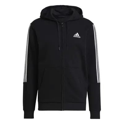 adidas 3-STRIPES FULL-ZIP HOODIE Pánská mikina, černá, velikost