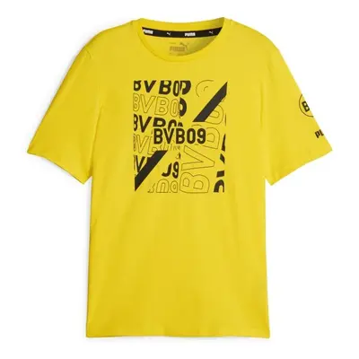 Puma BVB FOOTBALLCORE GRAPHIC TEE Pánské tričko, žlutá, velikost