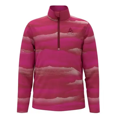 Odlo MID LAYER 1/2 ZIP ROY KIDSGRAPHIC Dětská mikina, růžová, velikost