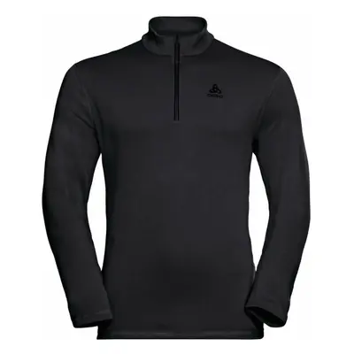 Odlo MID LAYER 1/2 ZIP BERRA Pánská mikina, černá, velikost