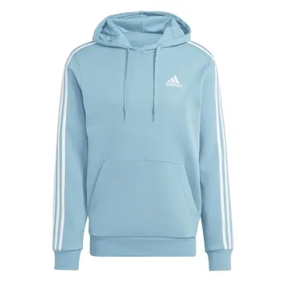 adidas 3-STRIPES HOODIE Pánská mikina, světle modrá, velikost