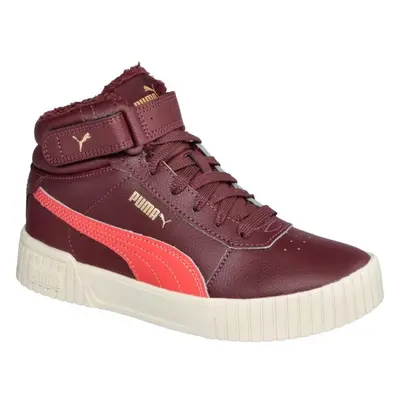 Puma CARINA 2.0 MID Dívčí zimní tenisky, vínová