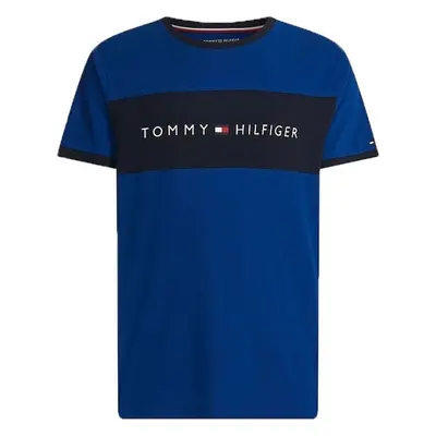 Tommy Hilfiger CN SS TEE LOGO FLAG Pánské tričko, modrá, velikost