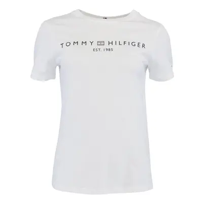 Tommy Hilfiger LOGO CREW NECK Dámské triko, bílá, velikost