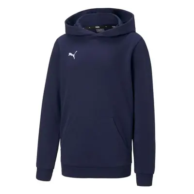 Puma TEAMGOAL CASUALS HOODIE Dětská fotbalová mikina, tmavě modrá, velikost