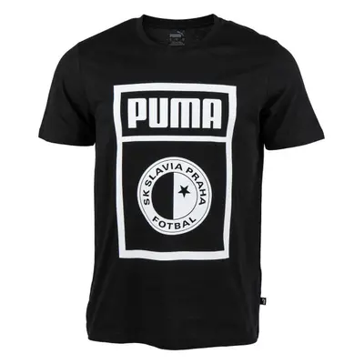 Puma SLAVIA PRAGUE GRAPHIC TEE Pánské triko, černá, velikost