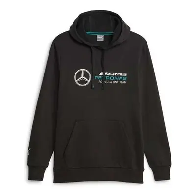 Puma MERCEDES-AMG PETRONAS F1 ESSENTIALS HOODIE Pánský svetr, černá, velikost