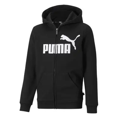 Puma ESSENTIALS BIG LOGO FZ HOODIE FL B Dětská mikina, černá, velikost